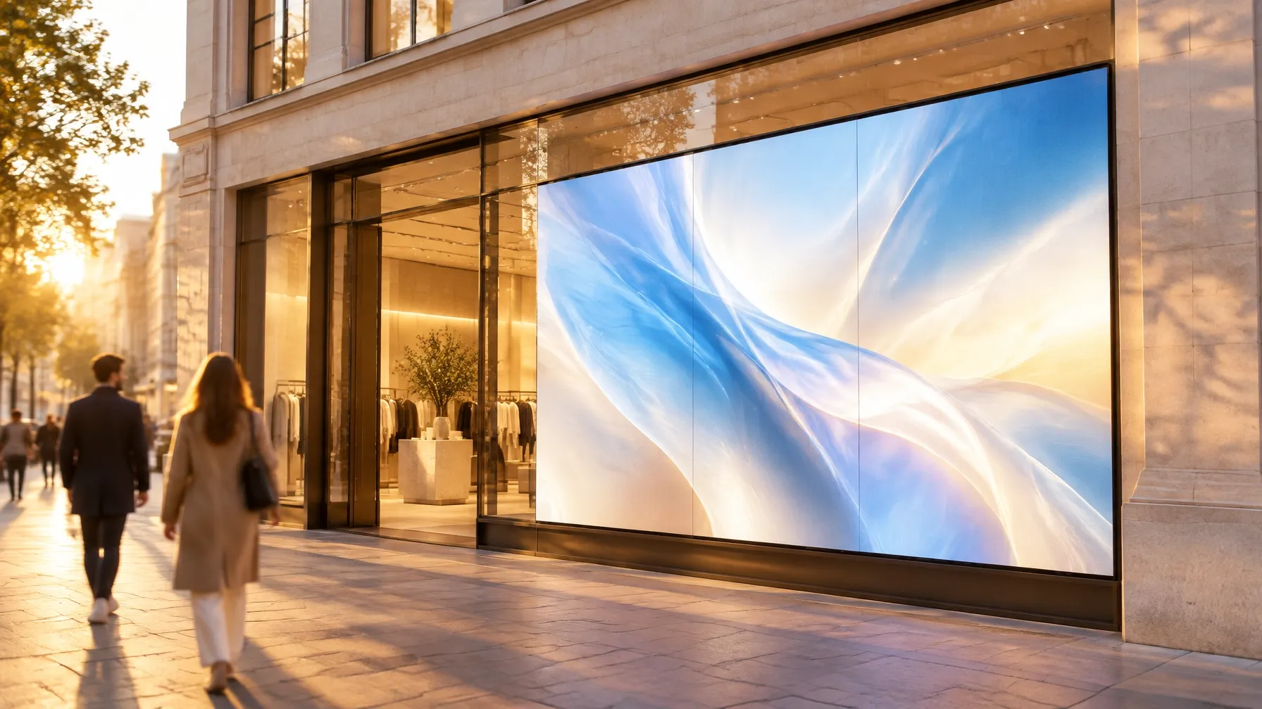 Flagship storefront display, retail brand — project photograph